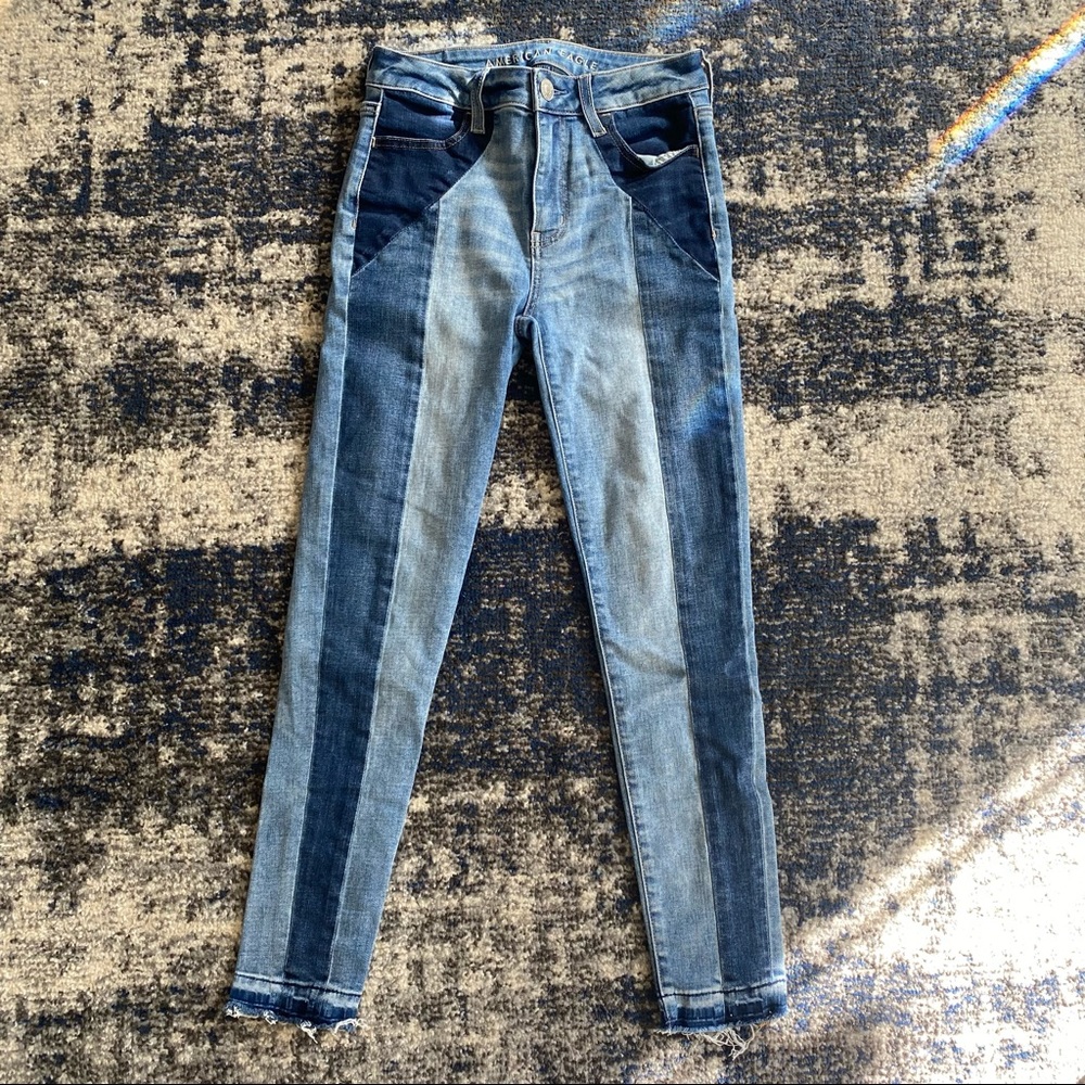 American Eagle two tone jeans